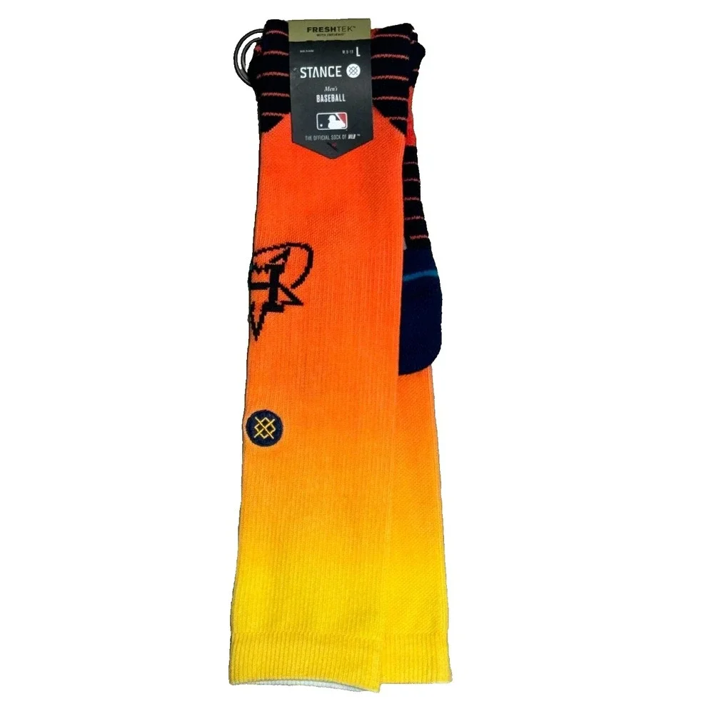 Stance MLB City Connect HOUSTON ASTROS OTC Socks Baseball Large 9-13 L Brand New